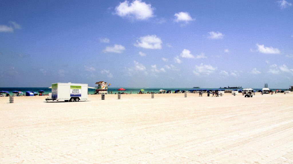 Petite pause bien agréable sur les plages de Miami.
