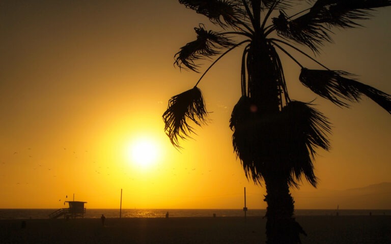 Coucher de soleil à Santa Monica
