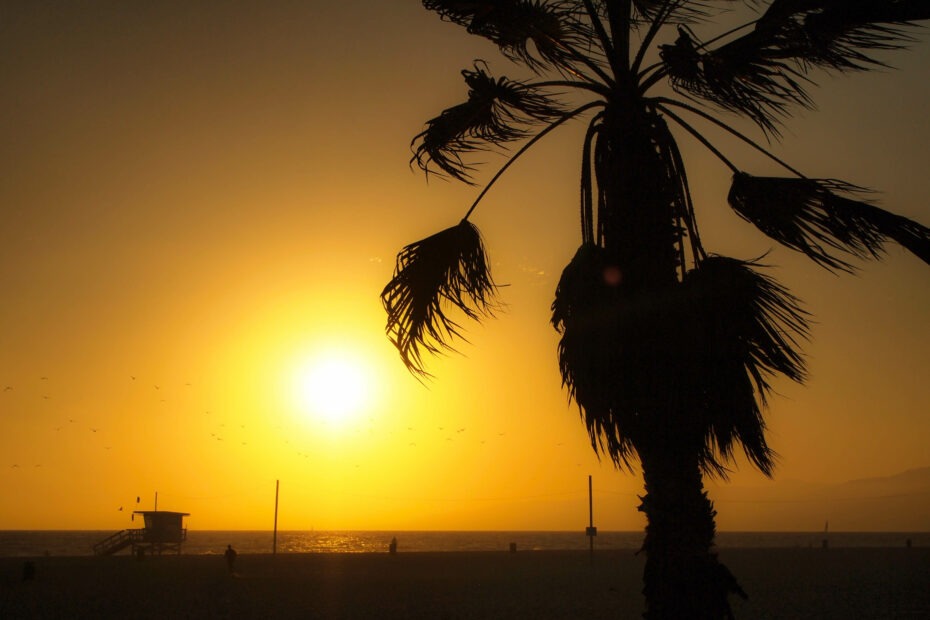 Coucher de soleil à Santa Monica