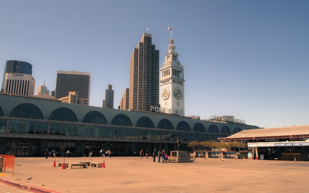 Balade près du port lors de mon arrivée à San Francisco