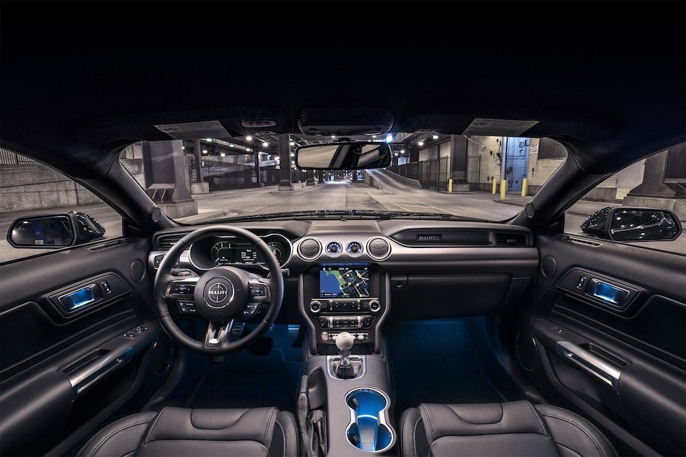 Image promotionnelle montrant l'intérieur de la Bullitt 2019. Courtoisie Ford.