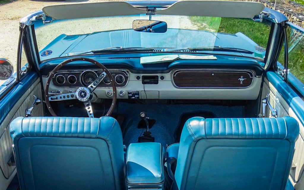 Intérieur Pony Mustang cabriolet 1965 Silver Blue