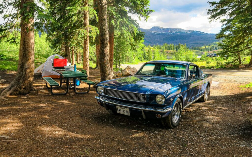 Mustang 1966 de Kelly lors de son road trip de 2021