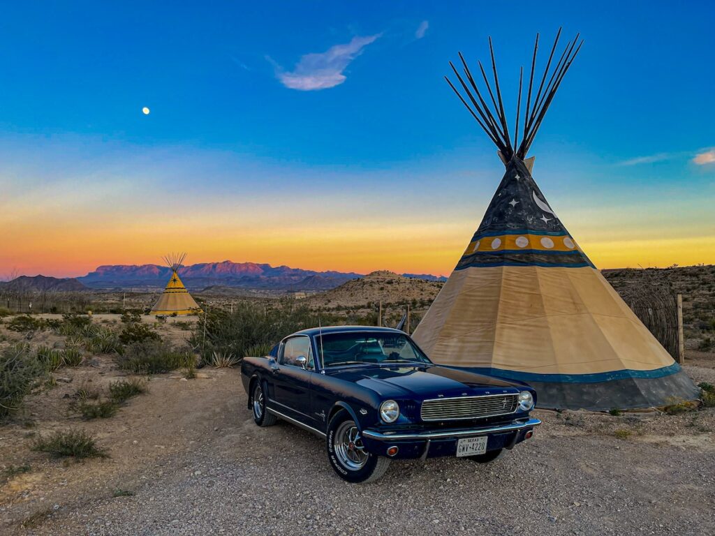 Mustang 1966 de Kelly à Big Bend au Texas en 2022