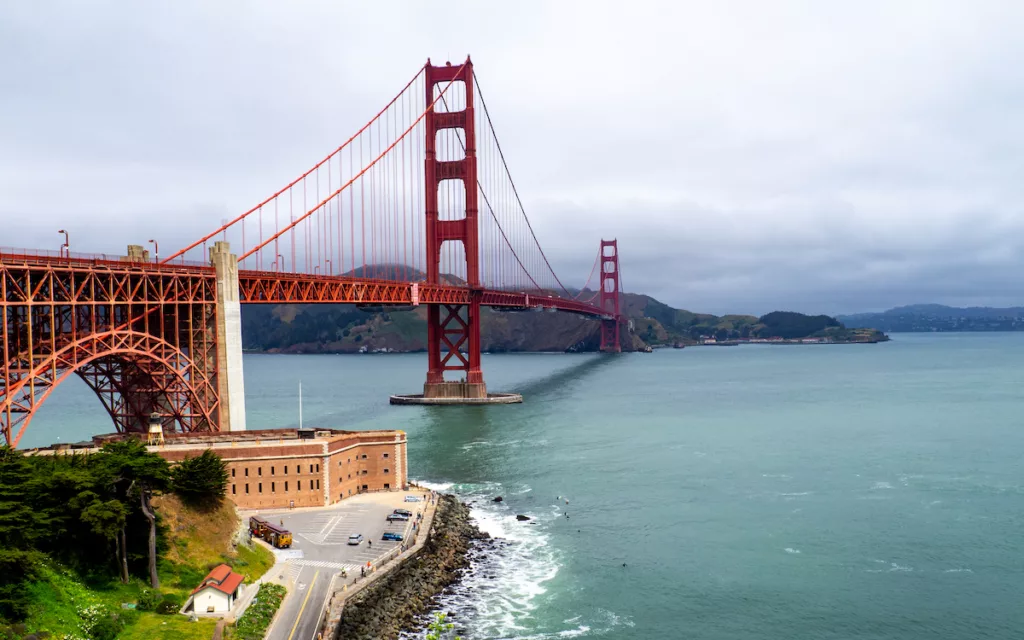 The Golden Gate Bridge, San Francisco's famous bridge!