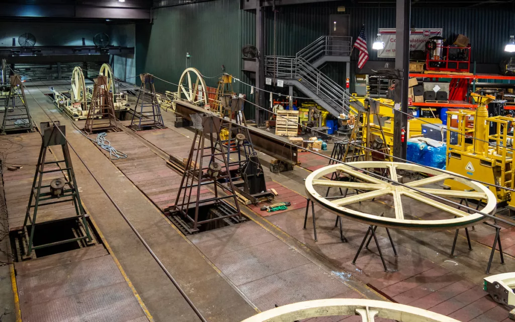 The "engine room" at the Cable Car Museum.