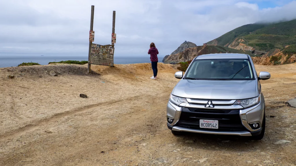 Our rental Mitsubishi Outlander.