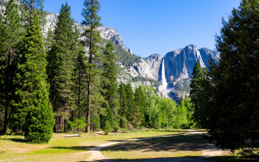 L'une des premières photos que nous prenons : Upper Yosemite Falls.