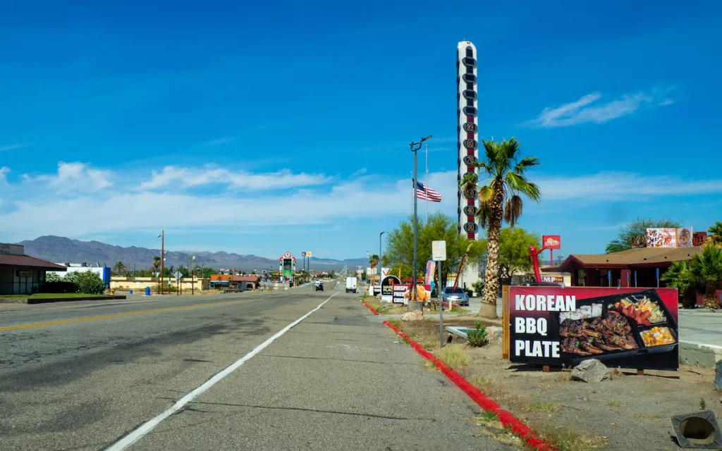 In Baker, we cross paths with the world's largest thermometer.