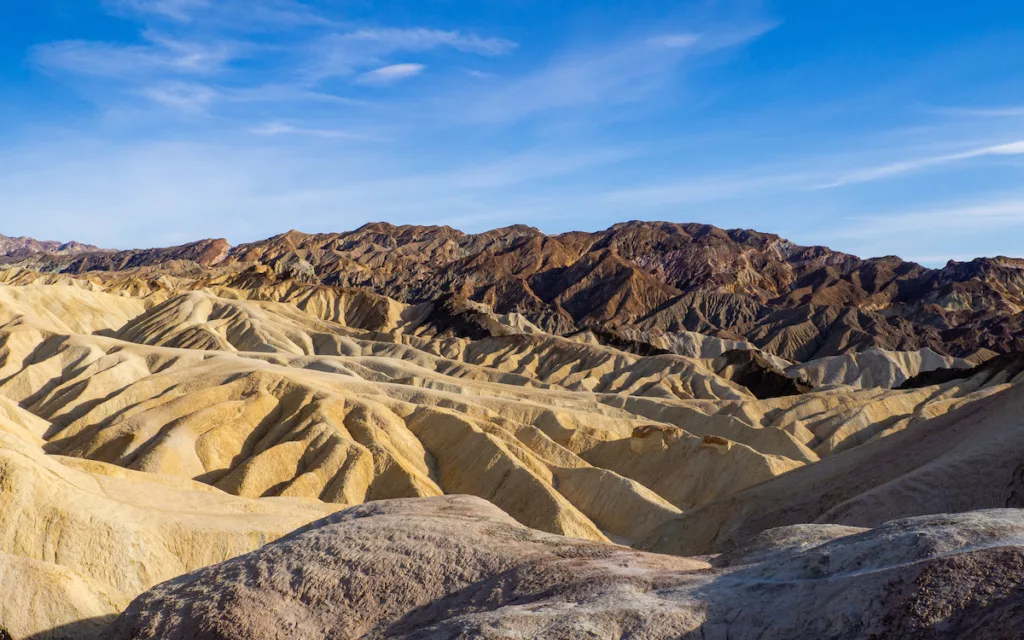 Zabriskie Point, dans le parc national de la Vallée de la Mort.