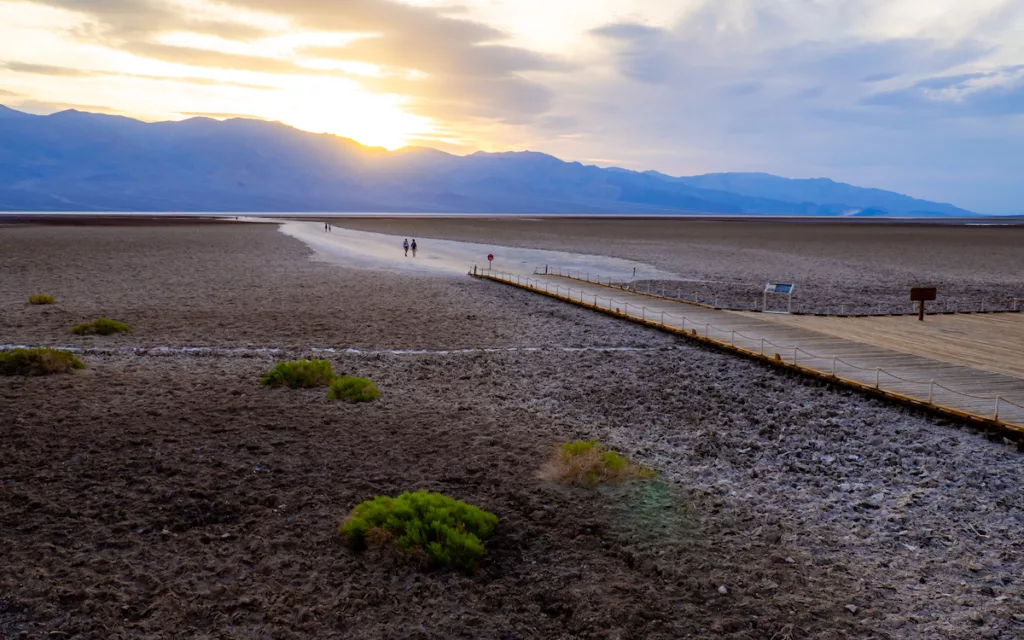 Badwater Basin, the lowest point in the United States.