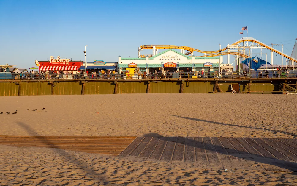 The end of the afternoon in Santa Monica.