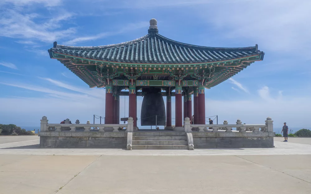 The Korean friendship bell at Joan Milke Flores Park.