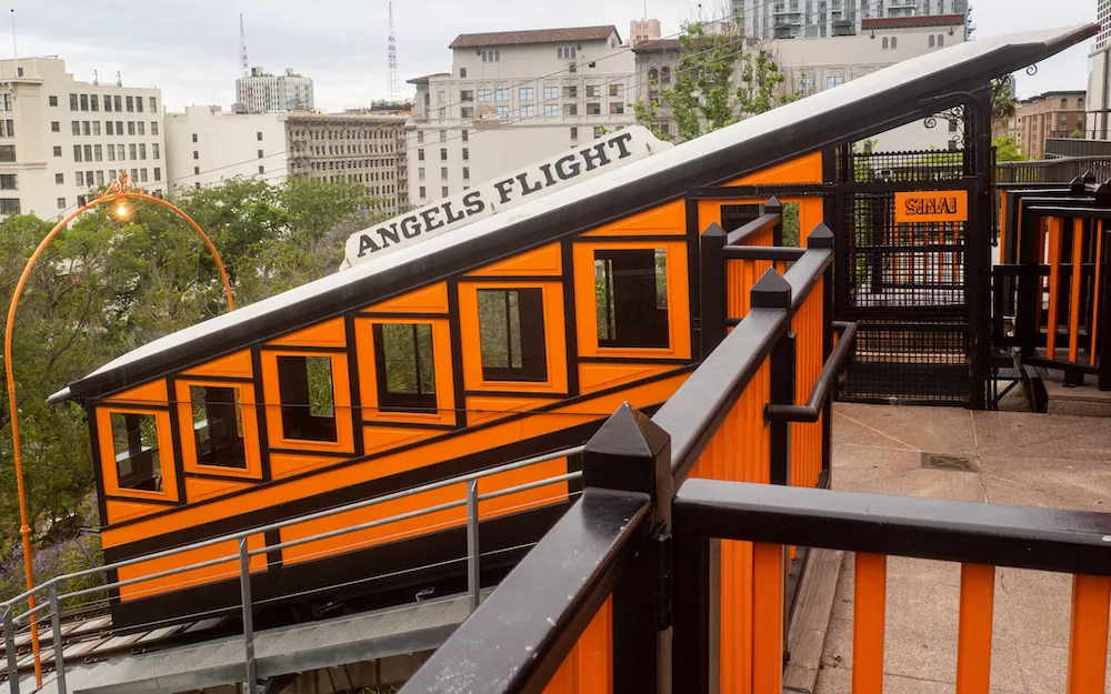 The Angels Flight Railway, Los Angeles' historic funicular railway.
