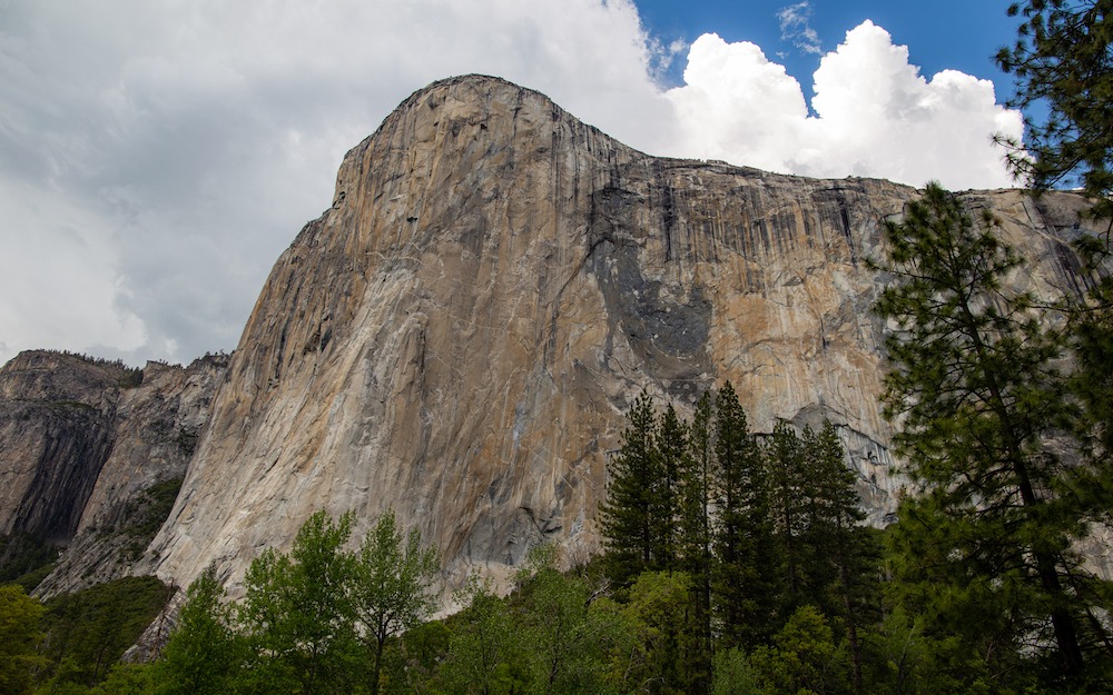 Moment de contemplation devant El Capitan, icône de Yosemite, tout en observant les visiteurs improviser un pique-nique insolite.