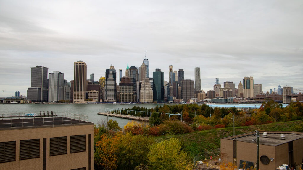 Vue sur Manhattan depuis Brooklyn Heights.