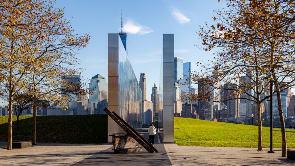 Vue sur Manhattan depuis Liberty State Park.