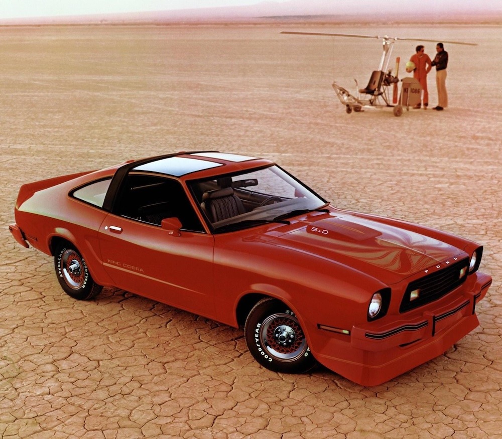 Couverture d'une brochure de Ford en 1978 représentant la King Cobra.