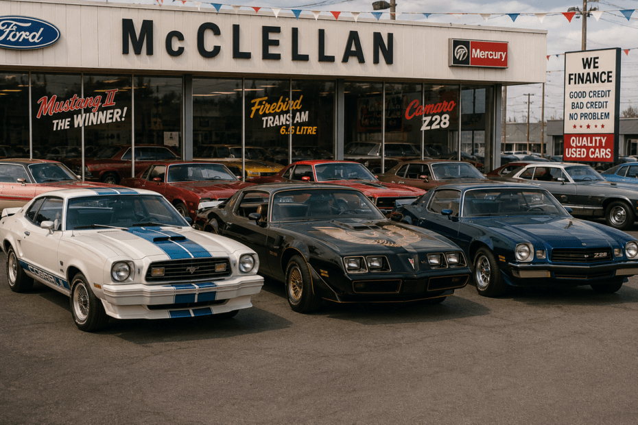 Les concurrentes de la Mustang II (image générée par IA)