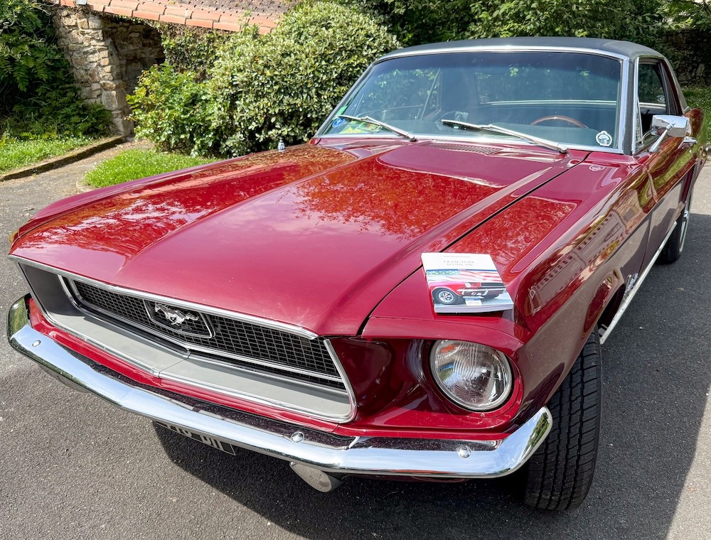 Le livre "la facture d'une vie" de Jean-Michel Guerra posé sur la Mustang star du roman.