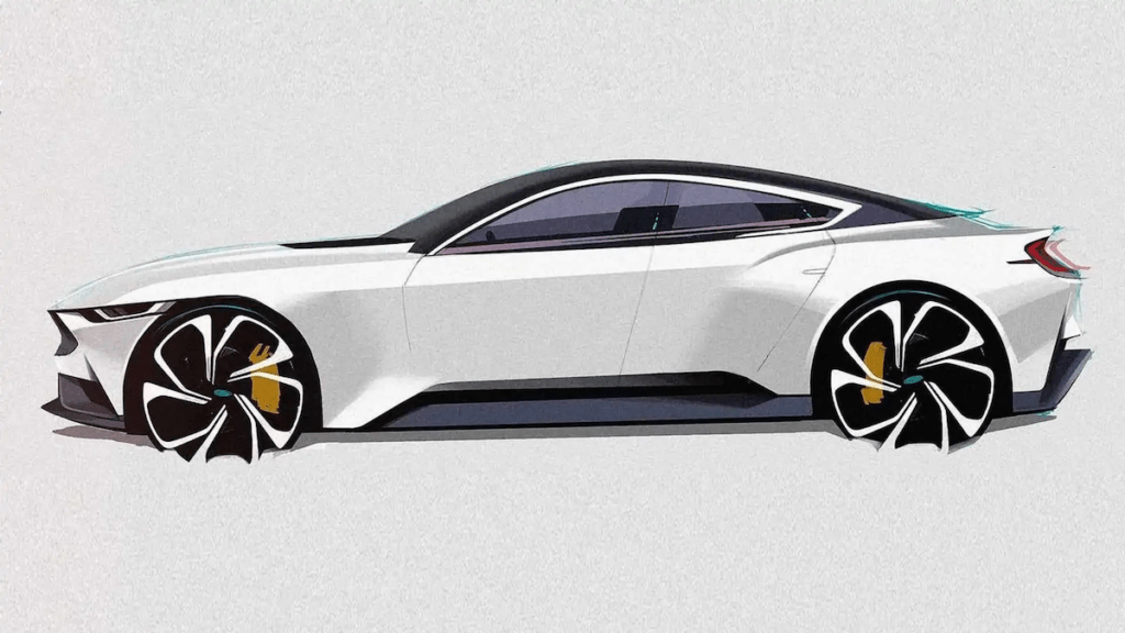 Gros plan sur l'un des concepts réalisé par e designer Christopher Stevens en 2022. Crédits photo : Ford Motor Company